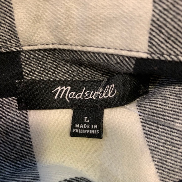 Madewell NWOT Oversized Buffalo Plaid Flannel - Picture 9 of 10